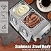 Chocolate Tempering Machine Chocolate Melting Pot,9 Lbs 2 Tanks Chocolate Melter with TEMP Control 86~185℉, 1000W Stainless Steel Electric Commercial Chocolate Warmer and Melter