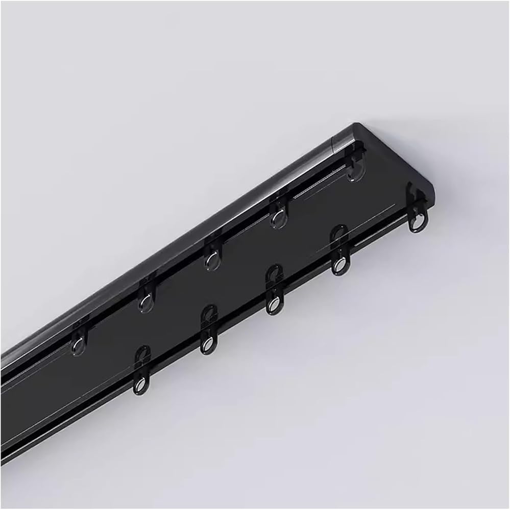 Système de tringle à rideau double robuste – Rail de séparation de pièce monté au plafond pour camping-car, salon, chambre d'hôpital avec matériel de connexion