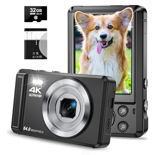 YiFuar - Digital Camera for Photography - 4K 64MP Autofocus, UHD Compact Digital Camera 2.8” Screen. 16X Zoom Small Camara for Grandkids. Includes 32GB SD Card & Battery. - -6%