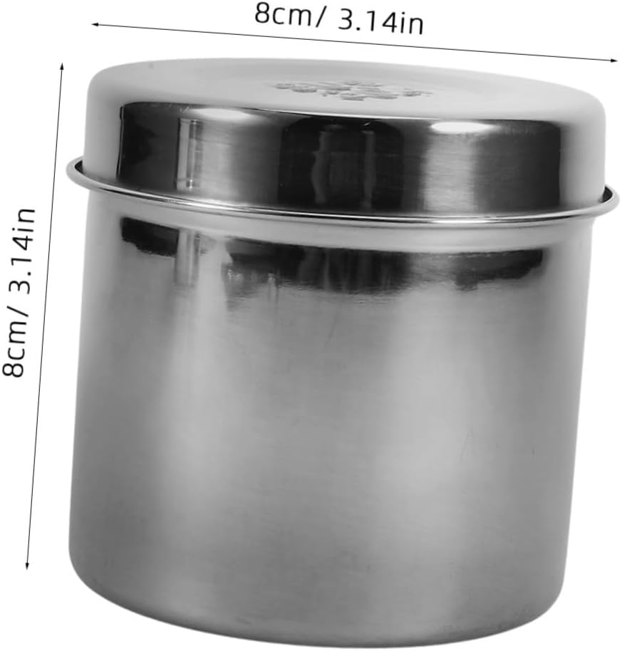 2pcs Apothecary Jars Tight Lids Stainless Steel Storage Holder for Gauze Dressings Saloon and Use