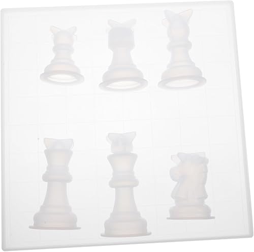 1 juego de moldes de silicona de ajedrez tridimensional para manualidades, resina de ajedrez 3D, molde de resina, molde de silicona DIY, moldes de