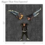 Oversized Blanket 120x120 Inches, Giant Huge Companion for Bed, Sofa,Travel and Camping, Extra Large Big Soft Blanket Fits The Whole Family and Outdoors, Dark Grey 10'x10' - Image 2