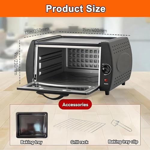Forno Elettrico Tandoori, 2-in-1 15L Pizzaiolo, 2100W Mini Forno Tandoori, 122 ° f-752 ° f Controllo della Temperatura, per la grigliatura di Cottura a tostatura