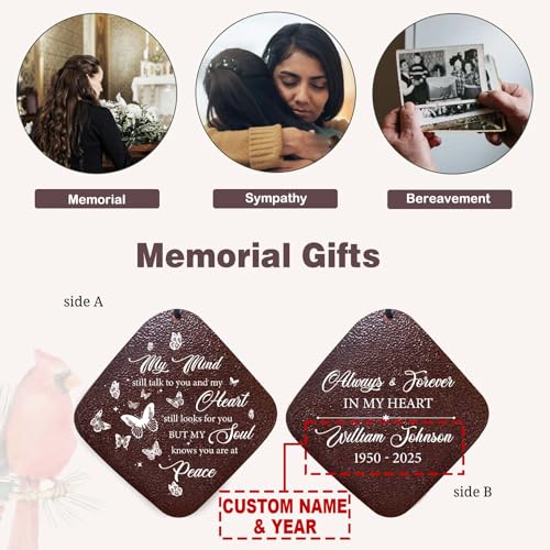 Image of ASTARIN Personalized Memorial Wind Chimes, Customized Wind Chime for Loss of Loved One /Mother /Father, Wind Chimes for Outside Garden Decoration, Sympathy Gifts for Women /Man