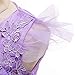 Girls Lace Pageant Party Dress Wedding Flower Girl Maxi Gowns Flower A Line Birthday Dance Evening Tulle Floor Length Skirt Light Purple 7-8 Years