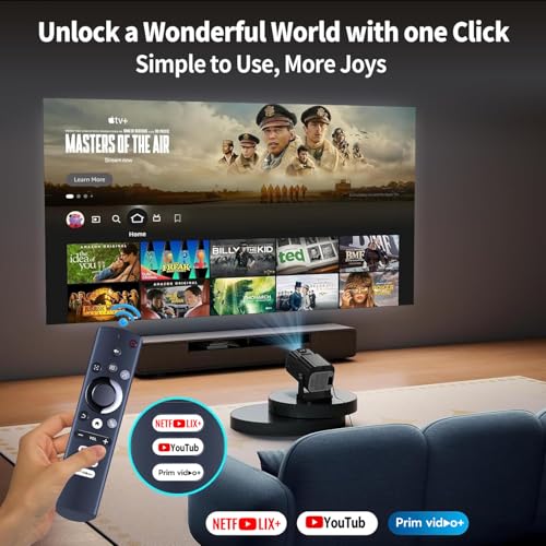 Image of RETROSUN Replacement Remote Control Compatible with AURZEN Boom 3 Projector ＆ goodee Boom NexiGo HAPPRUN 11 iSinbox Projector（Supports Bluetooth and Infrared Pairing）