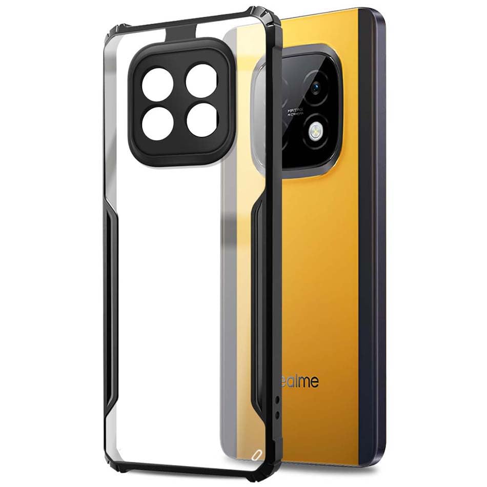 Fashionury Shockproof Crystal Clear Back Cover Case for Realme Narzo 70 Turbo 5G | Protective Design | 360 Degree Protection | Transparent Back Cover Realme Narzo 70 Turbo 5G (Black Bumper) (B0DHH8KRSH) Amazon Price History, Amazon Price Tracker