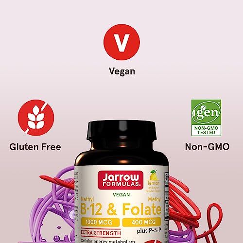 Vitamina B12 Metil 1000mcg + Metil Folato 400mcg Jarrow