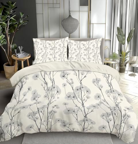 Housse de couette 200x200 cm avec fermeture éclair et tissu réversible