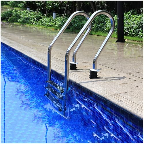 3rd Order 3-Step Non-Slip Swimming Pool Ladder, 304 Stainless Steel for Inground/Outdoor Pools, Easy Assembly, Durable Design for Safe Climbing, Perfect for Home Use