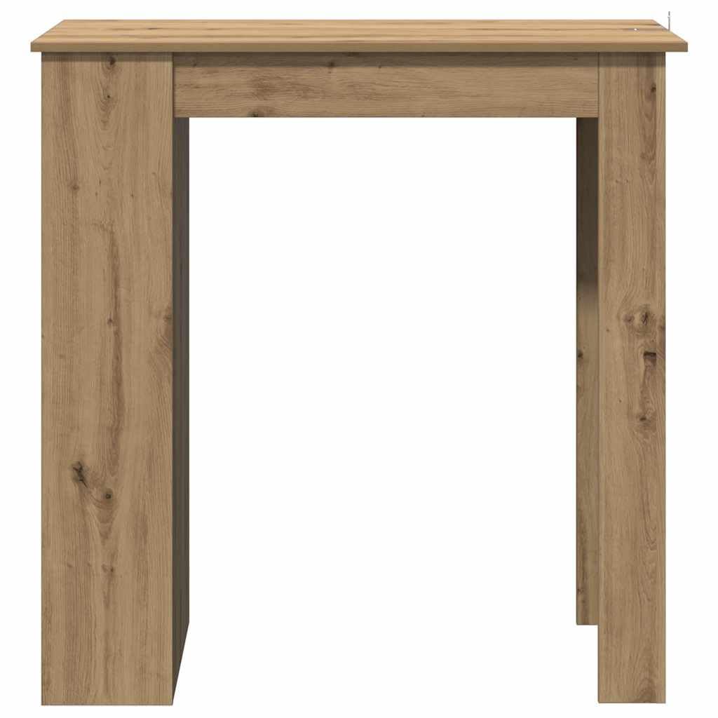 Fengshui Stół barowy z regałem dąb Artisan 102 x 50 x 103,5 cm materiał drewnopochodny