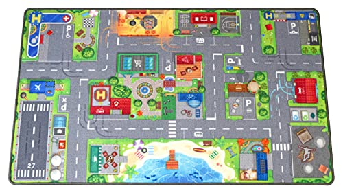 HuggyPlay Spielteppich City Kinderteppich 90 x 150 cm