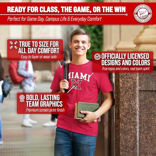 Image of NCAA Gameday Cotton T-Shirt for Men and Women | Officially Licensed NCAA Tee - Preshrunk Ring-Spun Cotton - Screen-Printed Team Logo
