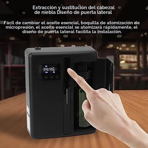 Topiky Máquina de Aire de Bluetooth Mejorada, Difusor de Aceite Esencial de Atomización Inteligente, Difusor de Aceite Esencial sin Agua Profesional, Difusor de (Negro)