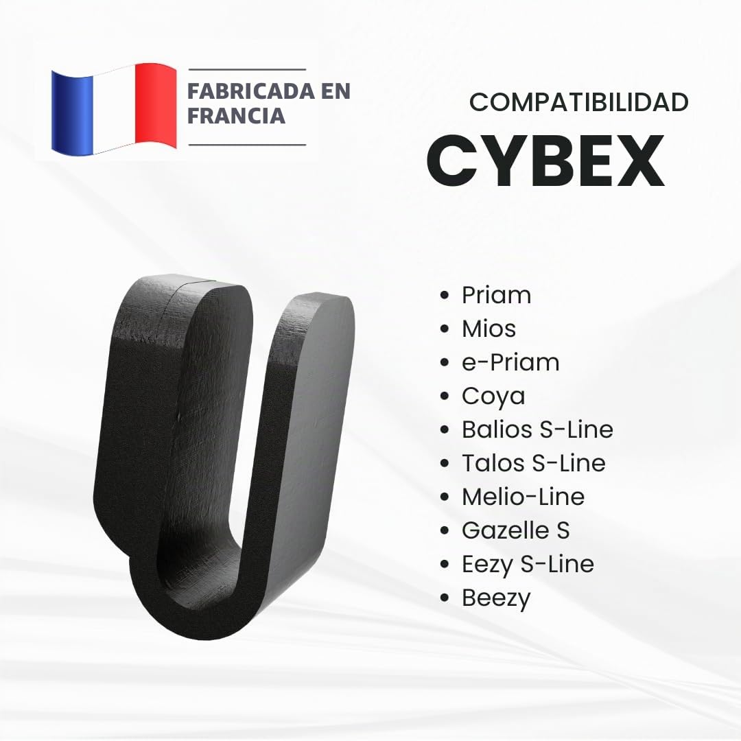Gancho portabolsa para cochecito Cybex – Compatible con Cybex Coya, Melio, Priam, Balios, Talos, Gazelle S, Eezy S-Line,Mios, Beezy – Accesorio para bolsa resistente para pañales