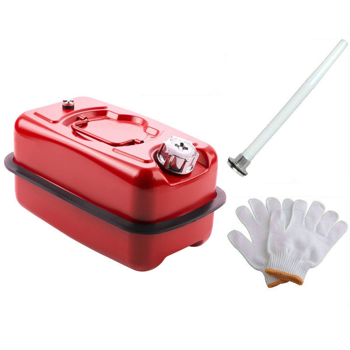 3L/5L Voiture Moto Bidon, Bidon Essence Metal Jerrican Essence Transport Stockage Essence Diesel, pour Motos et Automobiles Climatisation Camping Camping-Car 5L