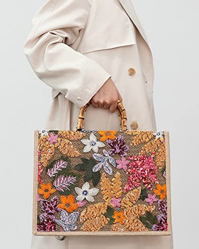 Bolsas de paja para mujer tejidas a mano miniatura 7