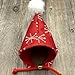 Uitndvyte Christmas Pet Snowflake Pattern Hat with Adjustable Chin Rope Pet Scarf Lovely Dogs Cat Colorful Saliva Towel
