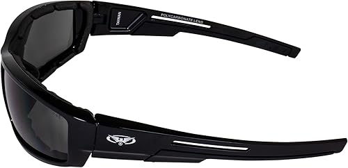 Miniatura 8 de Global Vision Lote de 2 lentes de sol acolchados para motocicleta, transparentes y ahumados, cuatrimoto