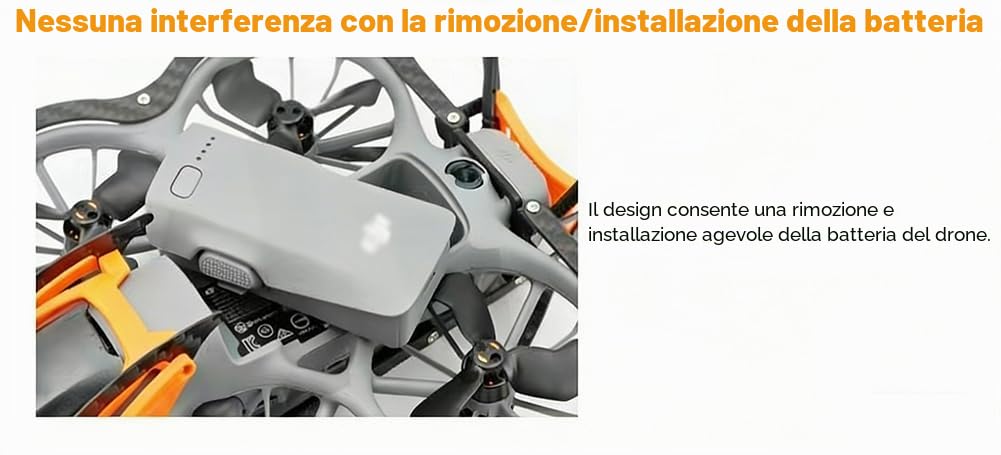 Kit di protezione armatura in fibra di carbonio compatibile con DJI Neo 2 - Cover leggera resistente agli urti con giunto cardanico ed elica per accessori drone Neo 2 (arancione)
