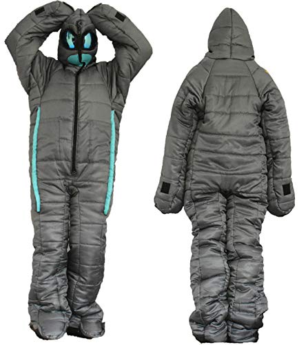 Sunton Alien Sleeping Bag Adult Wearable Sleeping Bag with Arm Legs for Camping Hiking Outdoors Backpacking Trips Traveling Sleeping Bags for Adults Unisex Sleeping Bag (L)