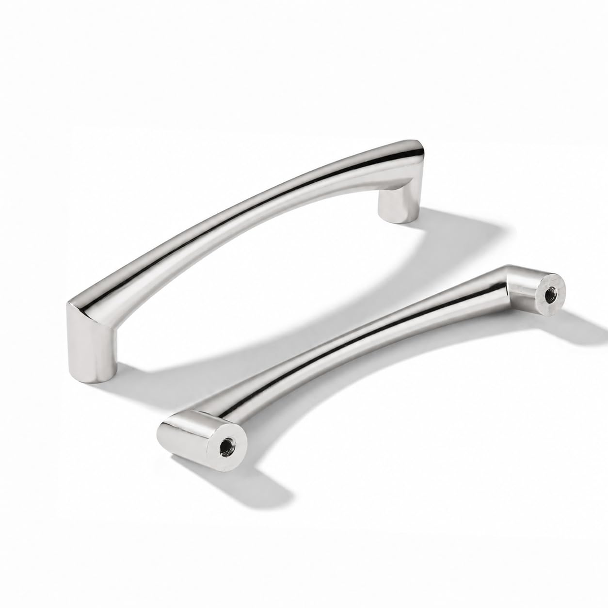 KHTUMEWARE-80445 Polished Nickel Cabinet Pulls CTC 5 in (128 mm) 5-Pack