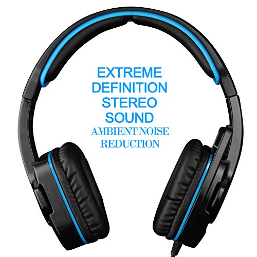Sades Stereo 7.1 Surround Pro USB Gaming Headset with Mic Headband Headphone (Black)