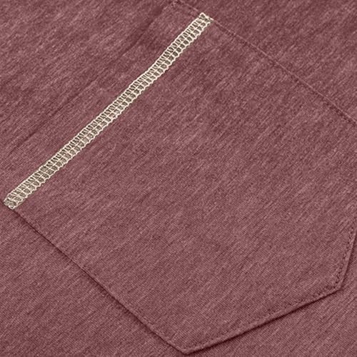 Henley Shirts for Men Long Sleeve with Pocket Casual Stylish Button Collared T-Shirt Colorblock Undershirt 2025 Fashion3