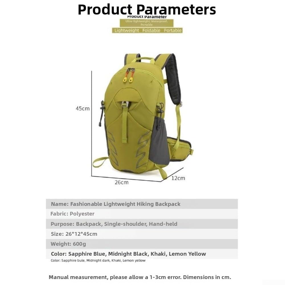 Zaino da esterno in nylon, 45 cm, resistente all'acqua