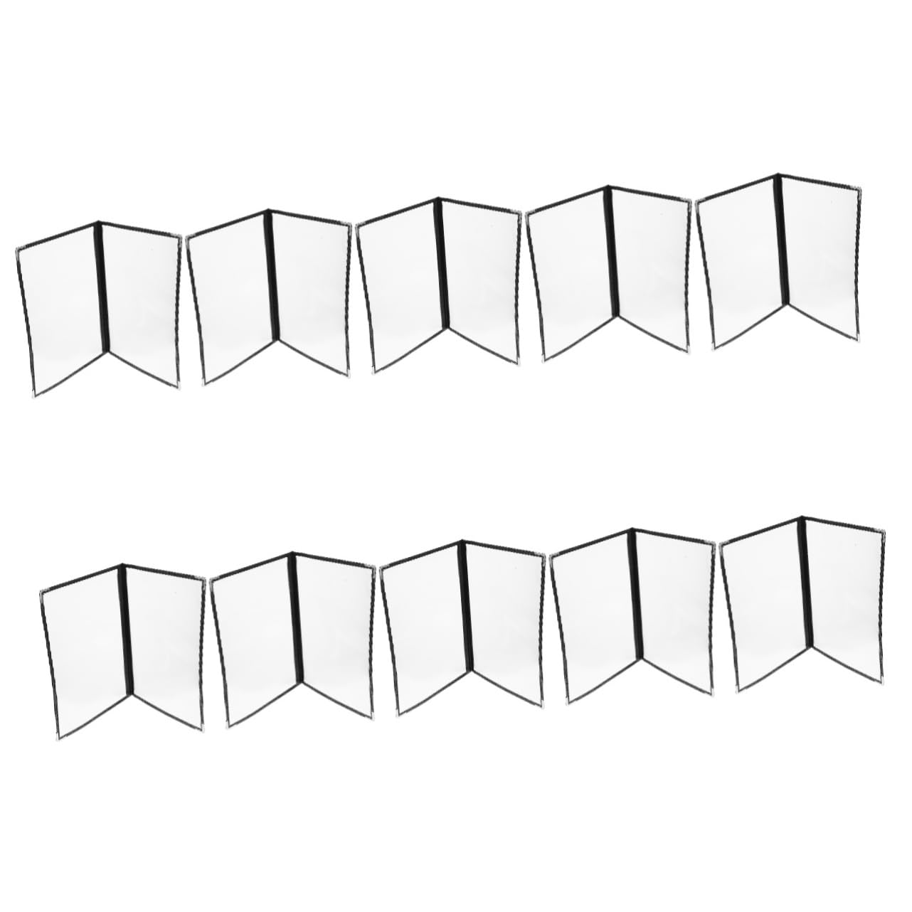 10pcs PVC Menu Cover Folder for Restaurants Cafes and Catering Page Sided Price Book Protector for Menus and Recipes