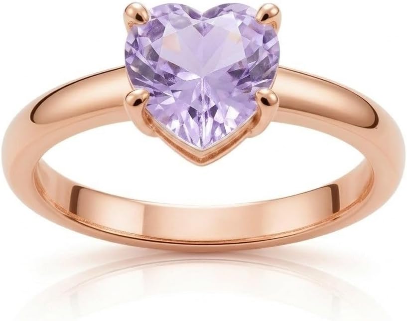 1 Carat-10 Carat Heart-Cut Gemstone Wedding Engagement Rings for Women, Lab-Grown Sapphire/Ruby/Emerald/Moissanite/Amethyst/Garnet/Black Onyx/Blue Topaz/Citrine/Tourmaline/Peridot Gemstone Heart Wedding Rings for Women, Customizable 10K Gold/14K Gold/18K Gold/925 Sterling Silver