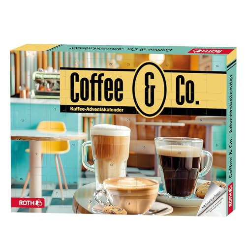 ROTH Coffee & Co. Adventskalender 2025 – 24 Kaffeespezialitäten & Extras – Espresso, Latte, Cappuccino, Coffee & mehr – Weihnachtskalender für Kaffeeliebhaber