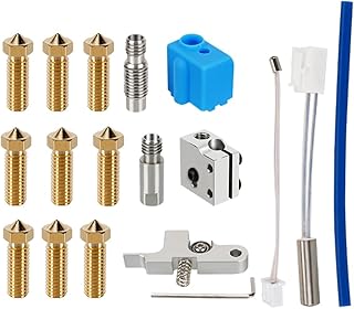 3D Printer Extruder Heater Cartridge Thermistor 0.4-1.2mm Nozzles Metal Titan Handle Hotend Kit Compatible with Artillery Sidewinder X1 X2 Genius Pro Volcano Hot End
