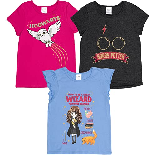 Harry Potter Girls 3 Pack T-Shirts Toddler to Big Kid Sizes (2T - 18-20)