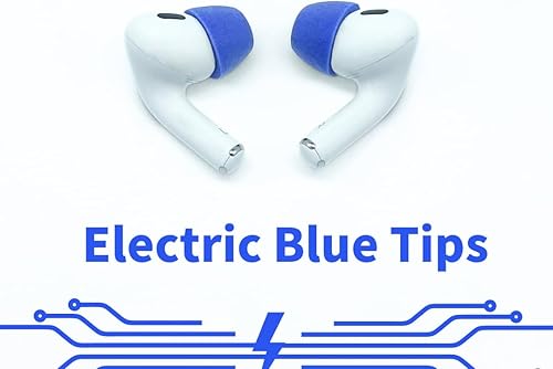 Miniatura 3 de Comply Almohadillas de espuma para Apple AirPods Pro Generation 1 y 2, medianas, azul eléctrico, 3 pares, máxima comodidad, ajuste inquebrantable,
