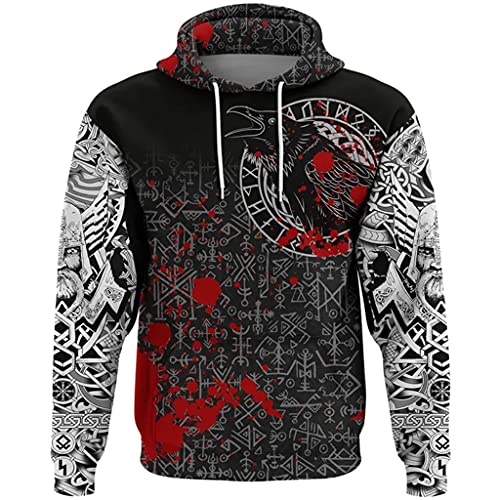 Vêtement de rue Viking contre le froid pull à capuche doux