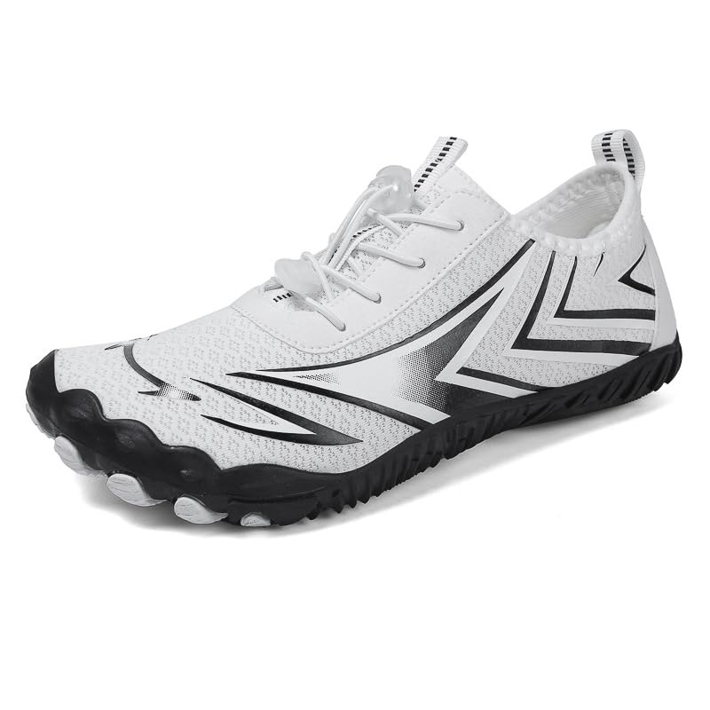 Men's Quick-Dry Water Shoes Non-Slip Aqua Shoes for Swimming Outdoor Fitness Lightweight Beach Shoes for River Trekking Breathable Training Shoes for Gym Running