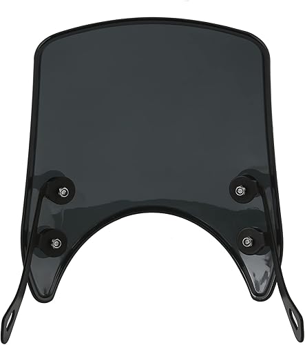Miniatura 9 de Parabrisas de motocicleta, deflector de viento universal retro parabrisas de motocicleta negro para 5-7 pulgadas faro parte moto