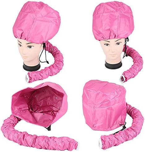 Berucci Portable Hair Drying Styling Soft Cap Bonnet Hood Hat Blow Hair Dryer Attachment - Pink