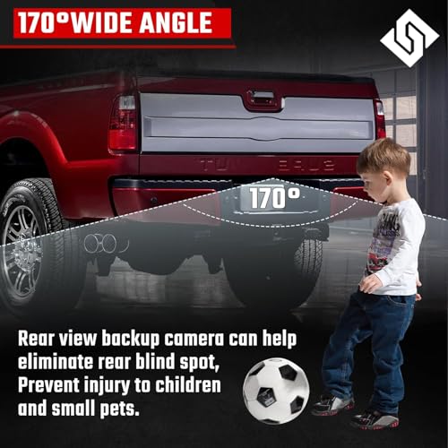 Image of 590-076 Backup Camera Rear View Camera Fit for F-150 2015-2017 Fit for Chevy Suburban Tahoe, GMC Yukon, Cadillac Escalade 2007-2013 Parking Park Assist Camera Replaces #15173619 GM1960104 RC51070001