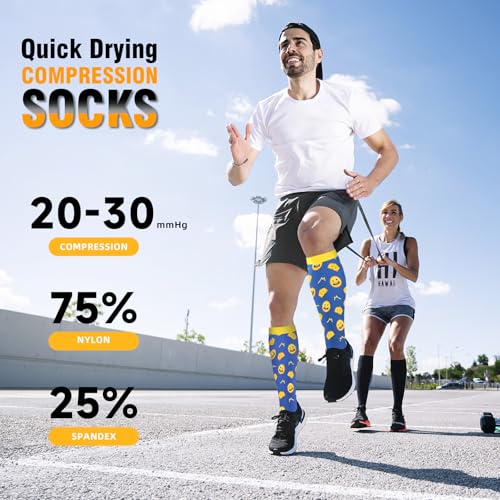 Image of bropite Compression Socks for Women &Men Circulation-Support Knee High Socks 20-30 mmhg-Best for Running,Medical,Nurse,Travel