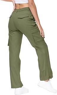 Women's Hiking Cargo Pants Lightweight Outdoor Travel Work Casual Cotton...