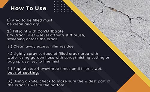 ConSandtrate Concrete Crack Filler - 3 lb. for Filling in Concrete Cracks on driveways, walkways and patios. (2, Gray)