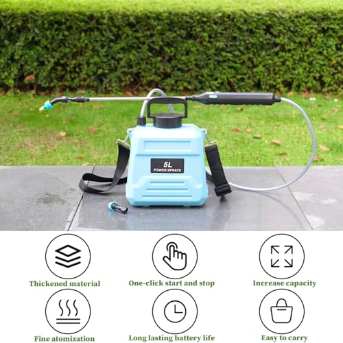 Pulvérisateur électrique 5L avec manche télescopique pour jardin - 3