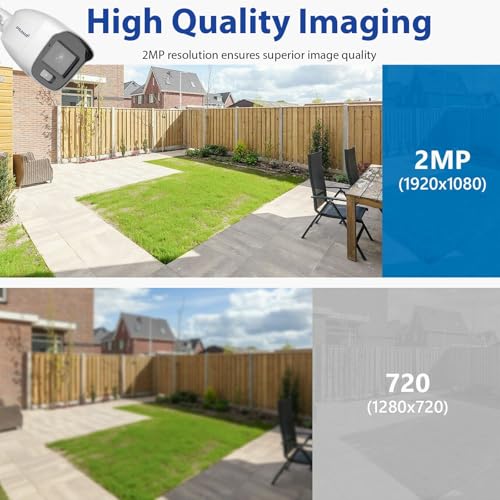 Image of Prama PT-HTD11F0E-LMFS 2MP HD Bullet Camera, Up to 20 m White Light Distance for Bright Night Imaging, Audio with Built-in Microphone, Weatherproof IP66.
