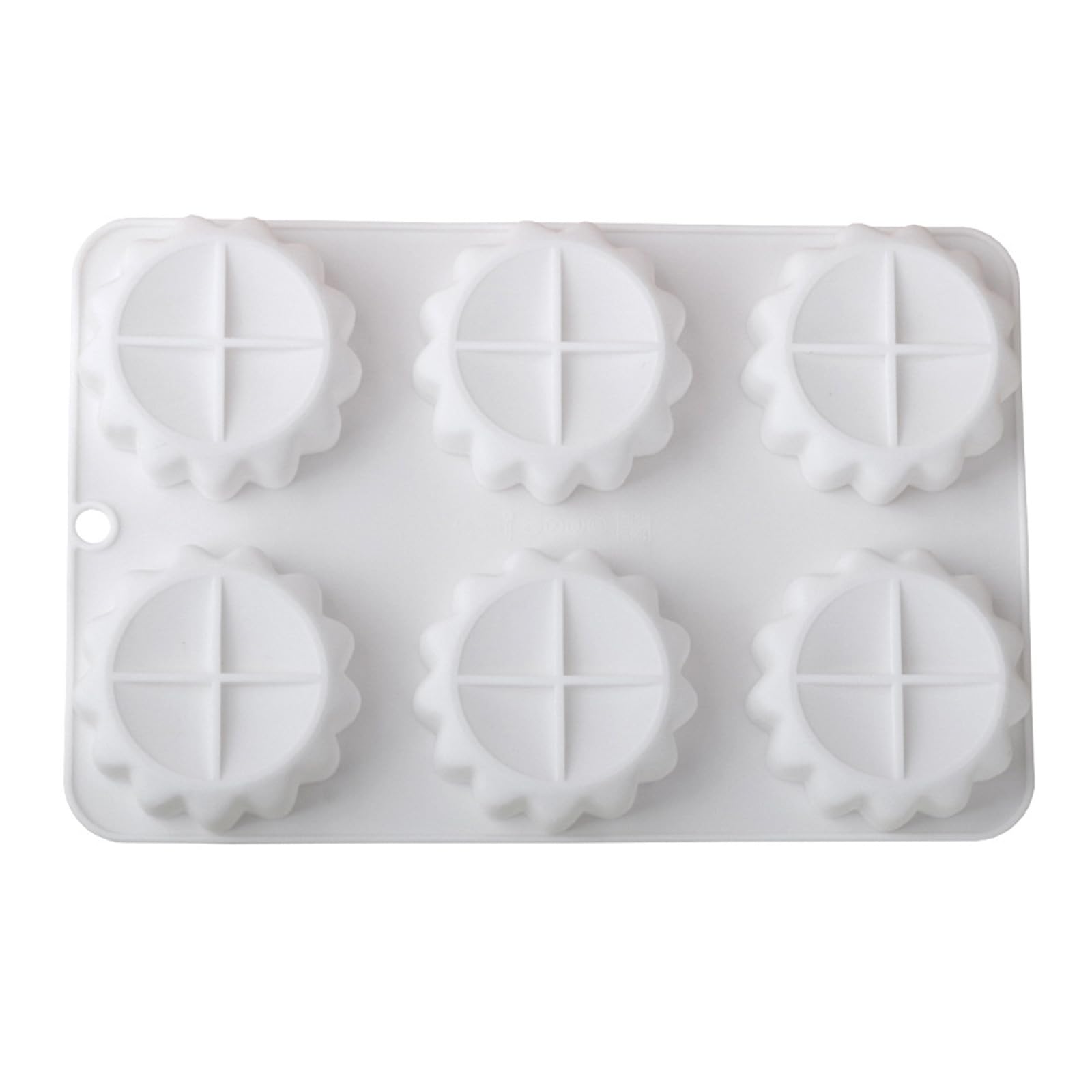 Xinsheinelry Round Flower Shape Silicone Eggs Tarts Mold Cupcake Dessert Cake Pan for Pastries Custards Puddings Making Supplies Heatproof Mold