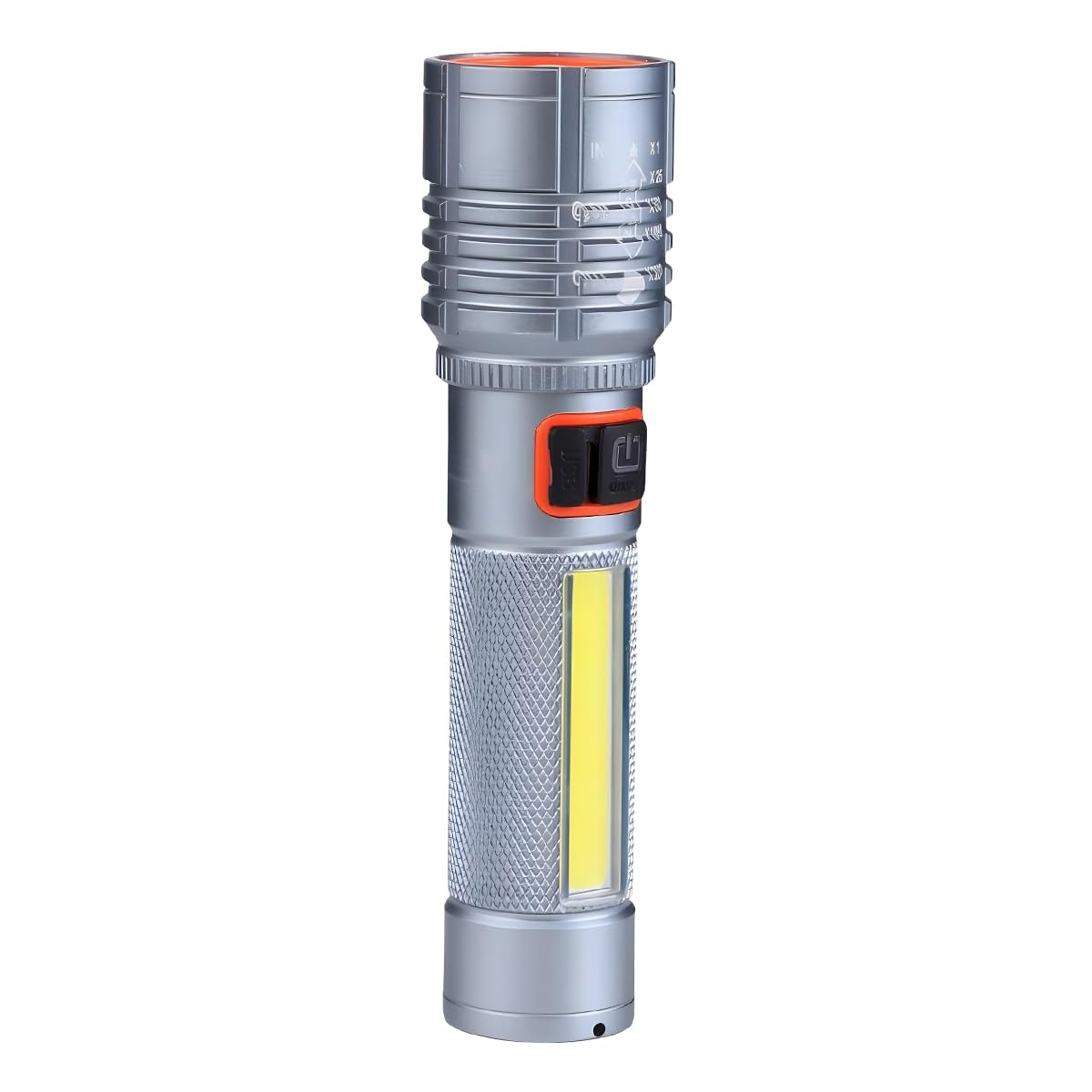 Rechargeable Flashlight – 10000 Lumen High Power LED Torch, 1200M Long Beam, USB-C Charging, 10+ Hours Runtime, Adjustable Zoom Light for Camping, Hiking, Emergency, Outdoor Use (Silver -M035-C)-image-35