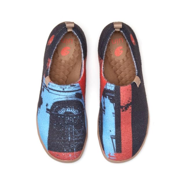 UIN Men's Art Travel Shoes Slip On Casual Wool Cozy Loafers Lightweight Comfort Fashion Sneaker Toledo Ⅰ