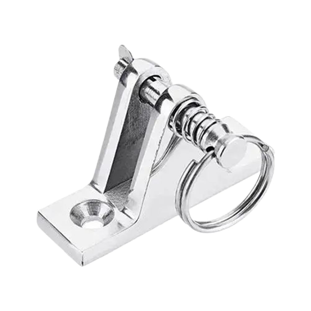 90 Degree Deck Hinge with Quick Release Pin and Ring for 316 Stainless Steel Boat Bimini Fitting Marine Hardware