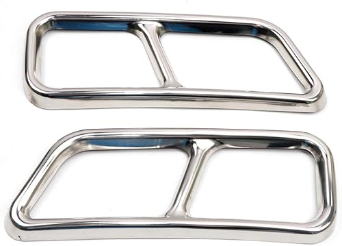 HIGH FLYING Cubierta de salida de tubo de extremo de escape trasero de acero inoxidable Decoración de marco 2 piezas para Cadillac XT5 2016-2018